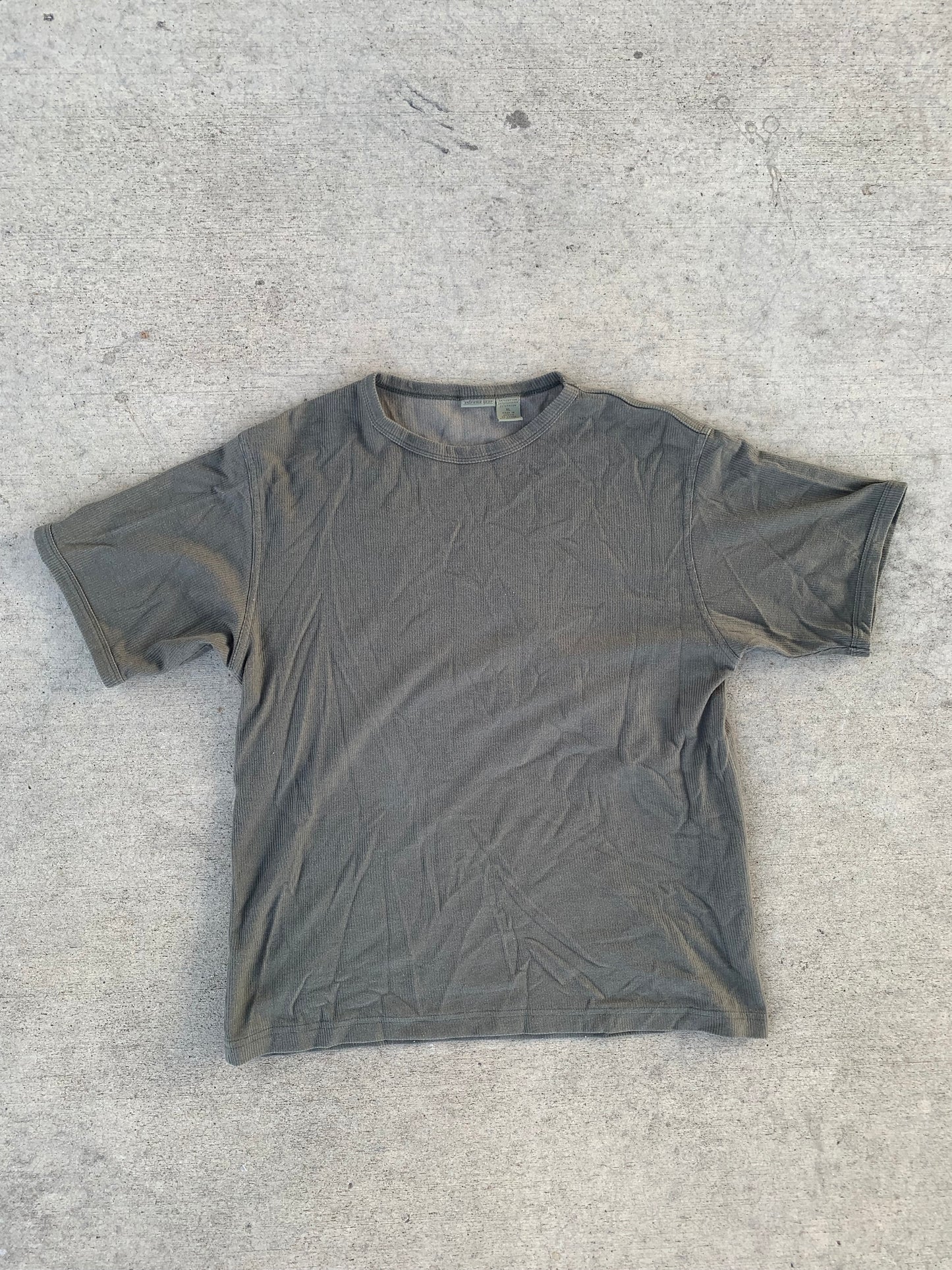 Olive Green Ribbed Tee