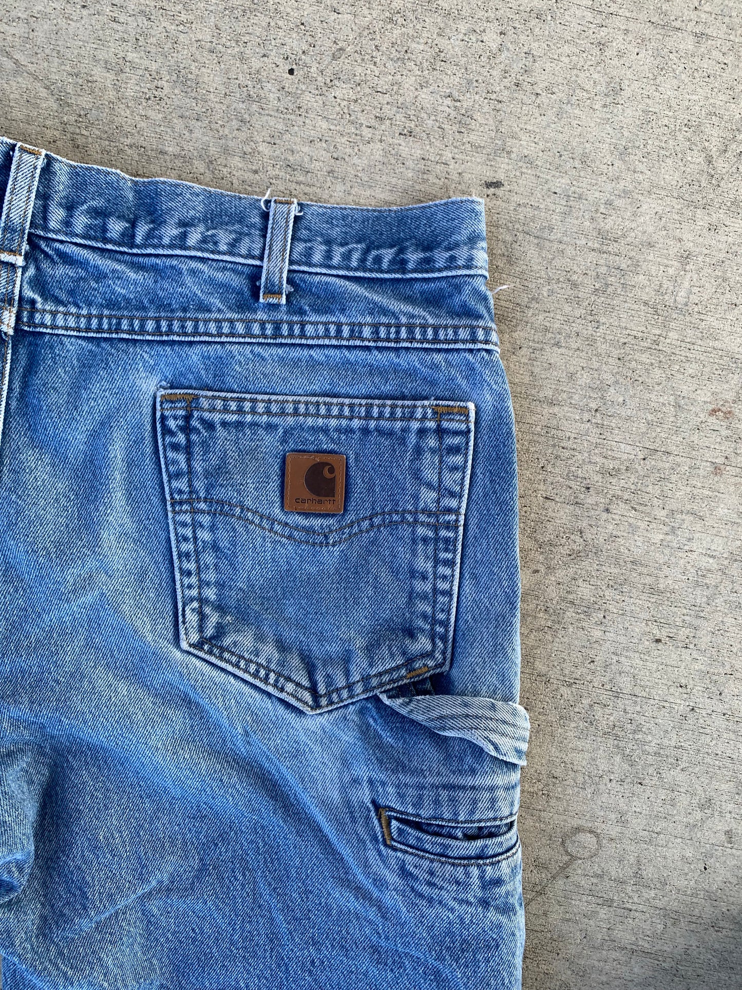 Medium Wash Carhartt Jeans with side straps