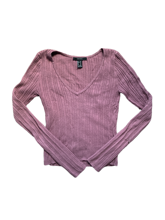 Forever 21 Pink Ribbed Sweater